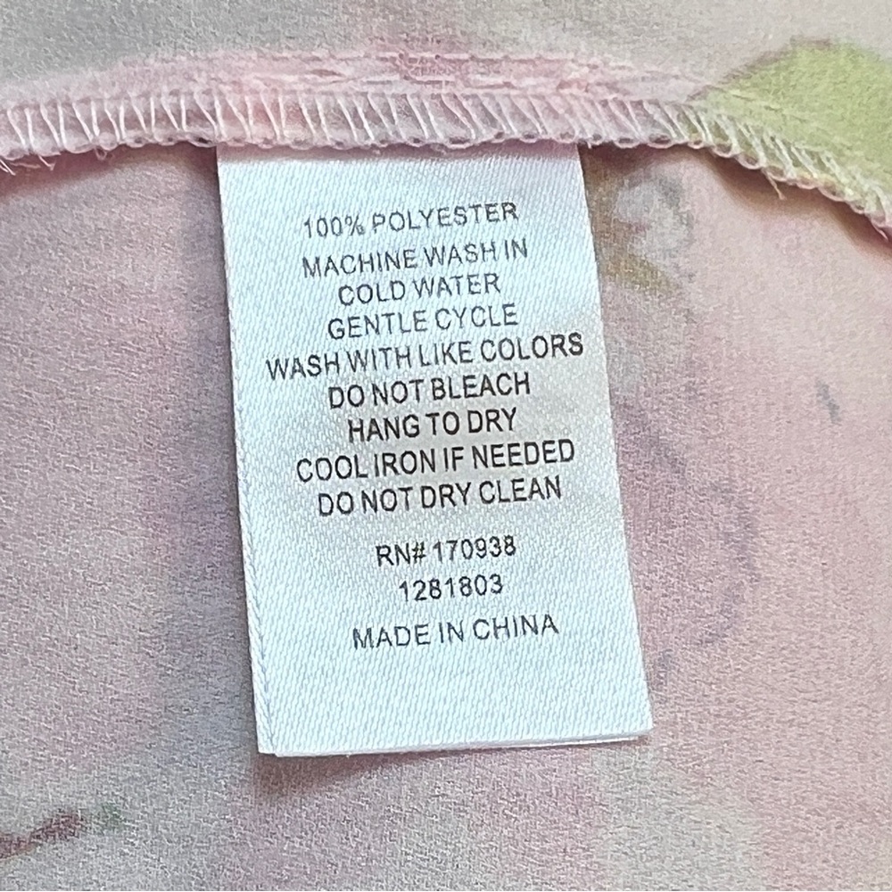 Maison d'Amélie Paris Watercolor Floral Pleated Blouse Sleeveless | Size: Med - Picture 6 of 6